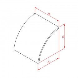 80x80 широкая крышка для углового кронштейна