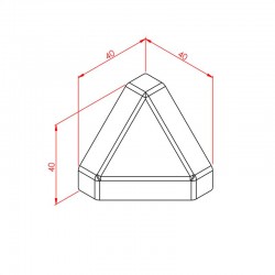 40x40 треугольная заглушка