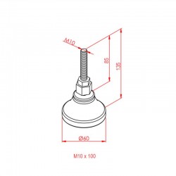 Пластиковая опора M10