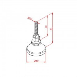 Пластиковая опора M12