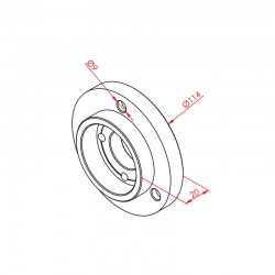 Ø114 фланец натяжного ролика