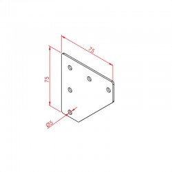 20x25 двусторонняя соединительная пластина