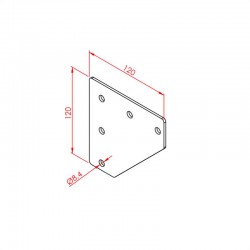 45x45 двусторонняя соединительная пластина