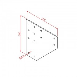 80x80 двусторонняя соединительная пластина