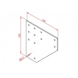 90x90 двусторонняя соединительная пластина