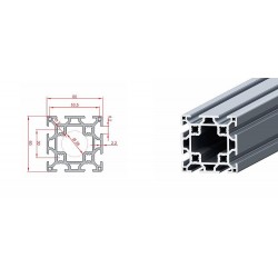 60x60 Sigma профиль с двойным пазом