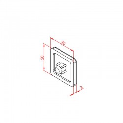 20x20 заглушка профиля