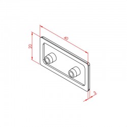 20x40 заглушка профиля