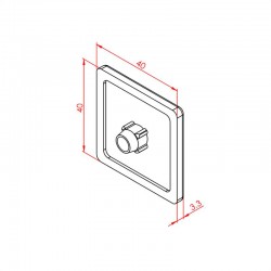 40x40 заглушка профиля K10