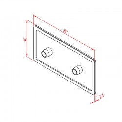 40x80 заглушка профиля K8