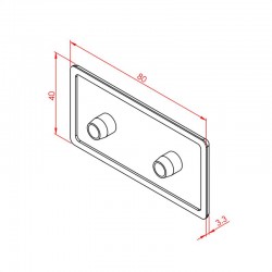 40x80 заглушка профиля K10