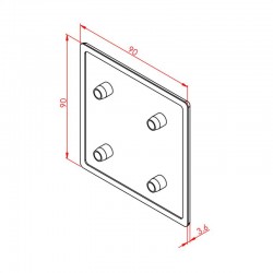 90x90 заглушка профиля